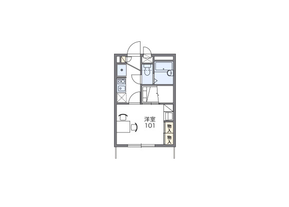 1K Apartment to Rent in Chiba-shi Wakaba-ku Floorplan