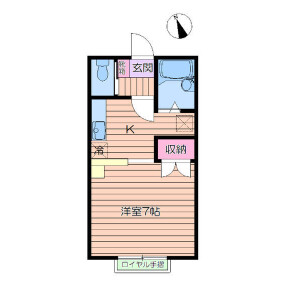 1K Apartment in Saranuma - Adachi-ku Floorplan