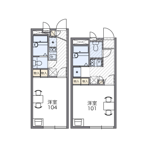 1K Mansion in Nishimabashiaikawacho - Matsudo-shi Floorplan