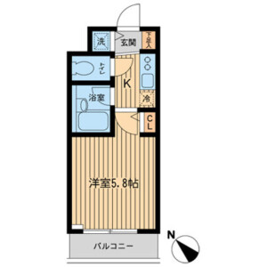 1K Mansion in Ichigayasadoharacho - Shinjuku-ku Floorplan