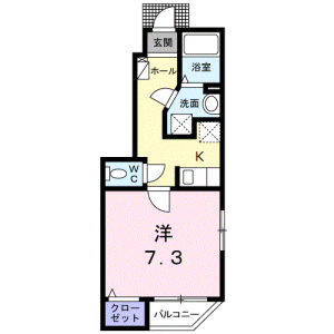 1K Apartment in Nishitakenotsuka - Adachi-ku Floorplan