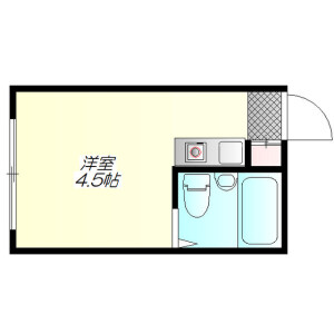 新宿区北新宿-1R公寓 楼层布局