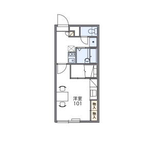 1K Apartment in Nagayama kita2-jo - Asahikawa-shi Floorplan