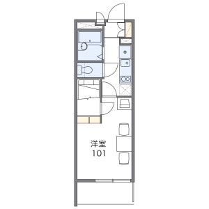 1K Mansion in Miyamotocho - Kishiwada-shi Floorplan