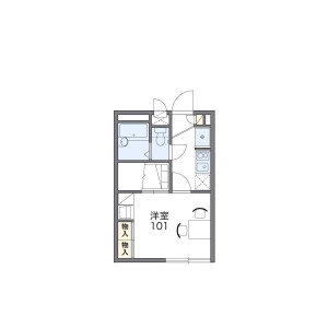 1K Apartment in Yamatamachi - Hachioji-shi Floorplan