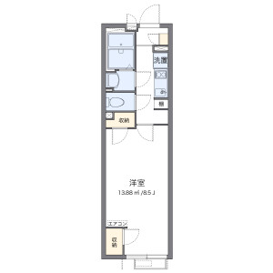 1K Mansion in Uenomachi - Hachioji-shi Floorplan