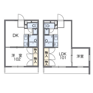 1DK Apartment in Miyashimohoncho - Sagamihara-shi Chuo-ku Floorplan