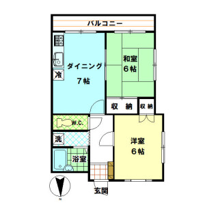 2DK Apartment in Takamatsu - Nerima-ku Floorplan