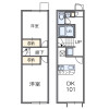 2DK Apartment to Rent in Joyo-shi Floorplan