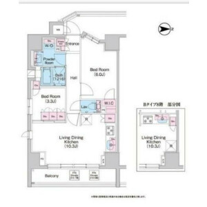 2LDK Mansion in Kamiuma - Setagaya-ku Floorplan