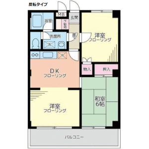 3DK Mansion in Nishiikuta - Kawasaki-shi Tama-ku Floorplan