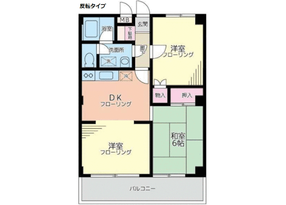 3DK Apartment to Rent in Kawasaki-shi Tama-ku Floorplan