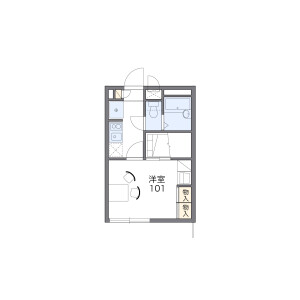 1K Apartment in Miyamachi - Utsunomiya-shi Floorplan