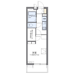 1K Mansion in Asahigaoka - Iwata-shi Floorplan