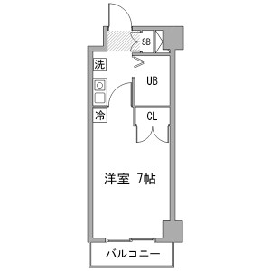 1K Mansion in Minamioi - Shinagawa-ku Floorplan