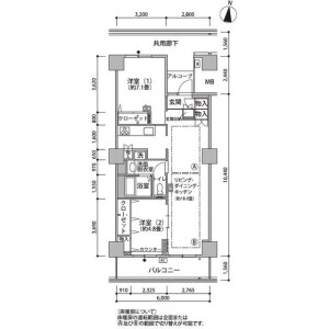 2LDK 맨션 in Shinonome - Koto-ku Floorplan