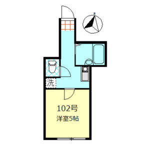 1K Apartment in Akabanenishi - Kita-ku Floorplan
