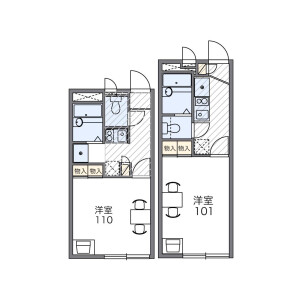 1K Apartment in Minamihatogaya - Kawaguchi-shi Floorplan