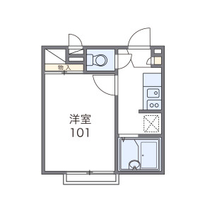 1K 아파트 in Shimmeicho - Koshigaya-shi Floorplan