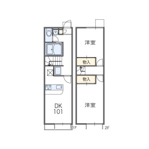 2DK Mansion in Kayashima higashi - Neyagawa-shi Floorplan