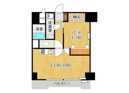1LDK Apartment to Rent in Osaka-shi Yodogawa-ku Floorplan