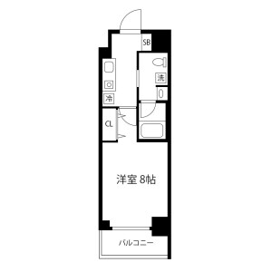 1K Mansion in Azumabashi - Sumida-ku Floorplan