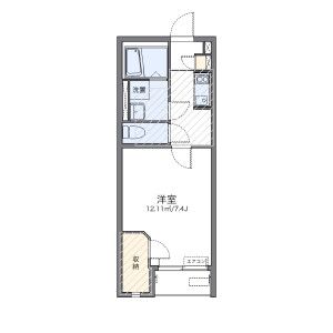 1K Apartment in Tabiko - Hitachinaka-shi Floorplan