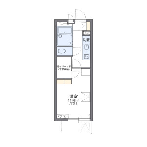 1K Mansion in Kawashima choshicho - Kyoto-shi Nishikyo-ku Floorplan