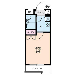 1K Mansion in Nishikamata - Ota-ku Floorplan