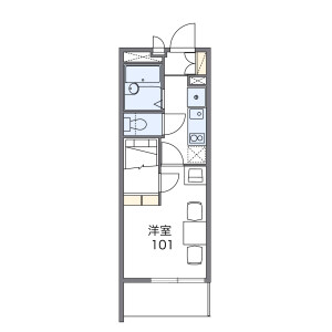 1K Mansion in Kanshuji nishikanagasaki - Kyoto-shi Yamashina-ku Floorplan