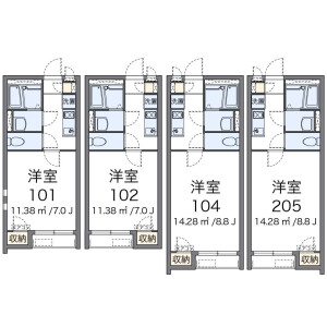 1K Apartment in Kojimacho - Chofu-shi Floorplan