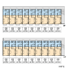 冲绳市出租中的1K公寓大厦 布局图