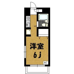 1K Mansion in Kamishinjo - Kawasaki-shi Nakahara-ku Floorplan