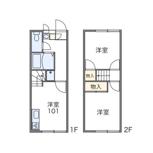 2DK Apartment in Yachiyodai kita - Yachiyo-shi Floorplan