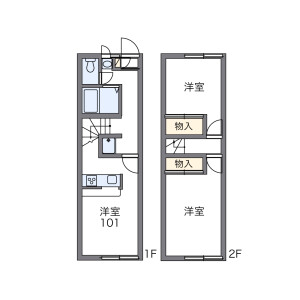 2DK Apartment in Kohiji - Yaizu-shi Floorplan