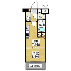 1DK Mansion in Miyamaecho - Nishinomiya-shi Floorplan
