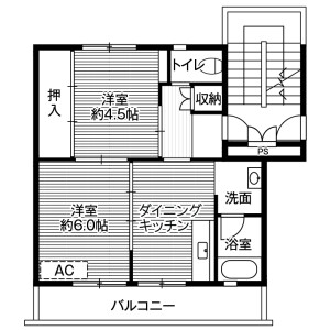 2DK Mansion in Futamatacho kajima - Hamamatsu-shi Tenryu-ku Floorplan
