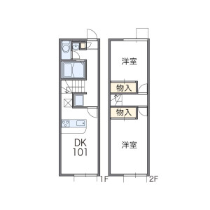 2DK Apartment in Tsuruhara - Izumisano-shi Floorplan