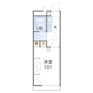 1K Apartment in Nishiawaji - Osaka-shi Higashiyodogawa-ku Floorplan