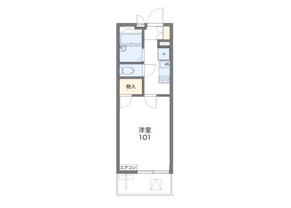 1K Apartment to Rent in Funabashi-shi Floorplan