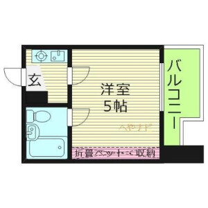 1R Mansion in Shigita - Osaka-shi Joto-ku Floorplan