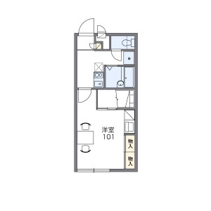 1K Apartment in Izumigaoka - Nagoya-shi Moriyama-ku Floorplan