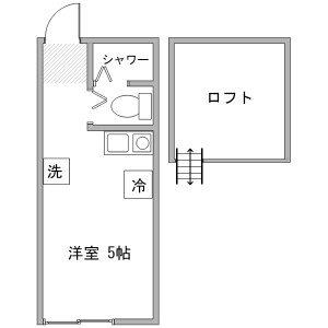 1R Apartment in Tsutsumine - Kawasaki-shi Kawasaki-ku Floorplan