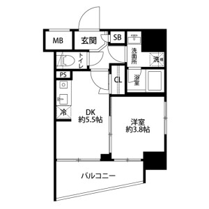 1DK Mansion in Kotobuki - Taito-ku Floorplan