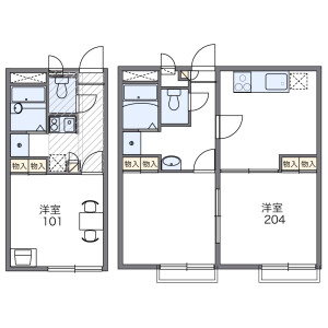 1K Apartment in Koganehara - Matsudo-shi Floorplan