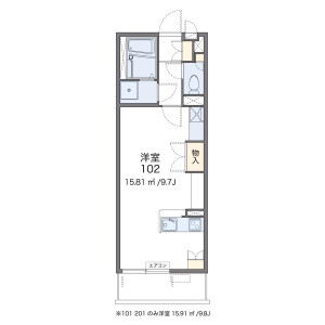 1R Apartment in Takaki - Fukuoka-shi Minami-ku Floorplan
