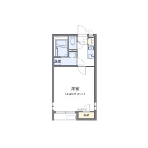 1K Apartment in Tokiwa kashinokicho - Kyoto-shi Ukyo-ku Floorplan
