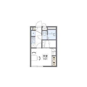 1K Apartment in Kitashin bakuromachi - Wakayama-shi Floorplan
