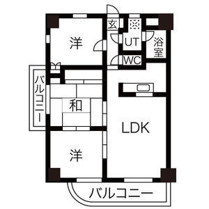 3LDK Mansion in Kaimei - Ichinomiya-shi Floorplan