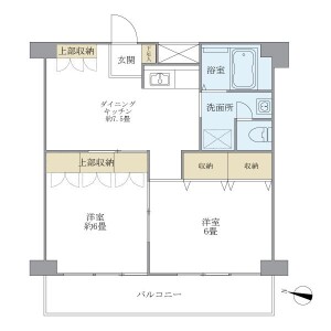 2DK Mansion in Tomiyacho - Yokohama-shi Kanagawa-ku Floorplan